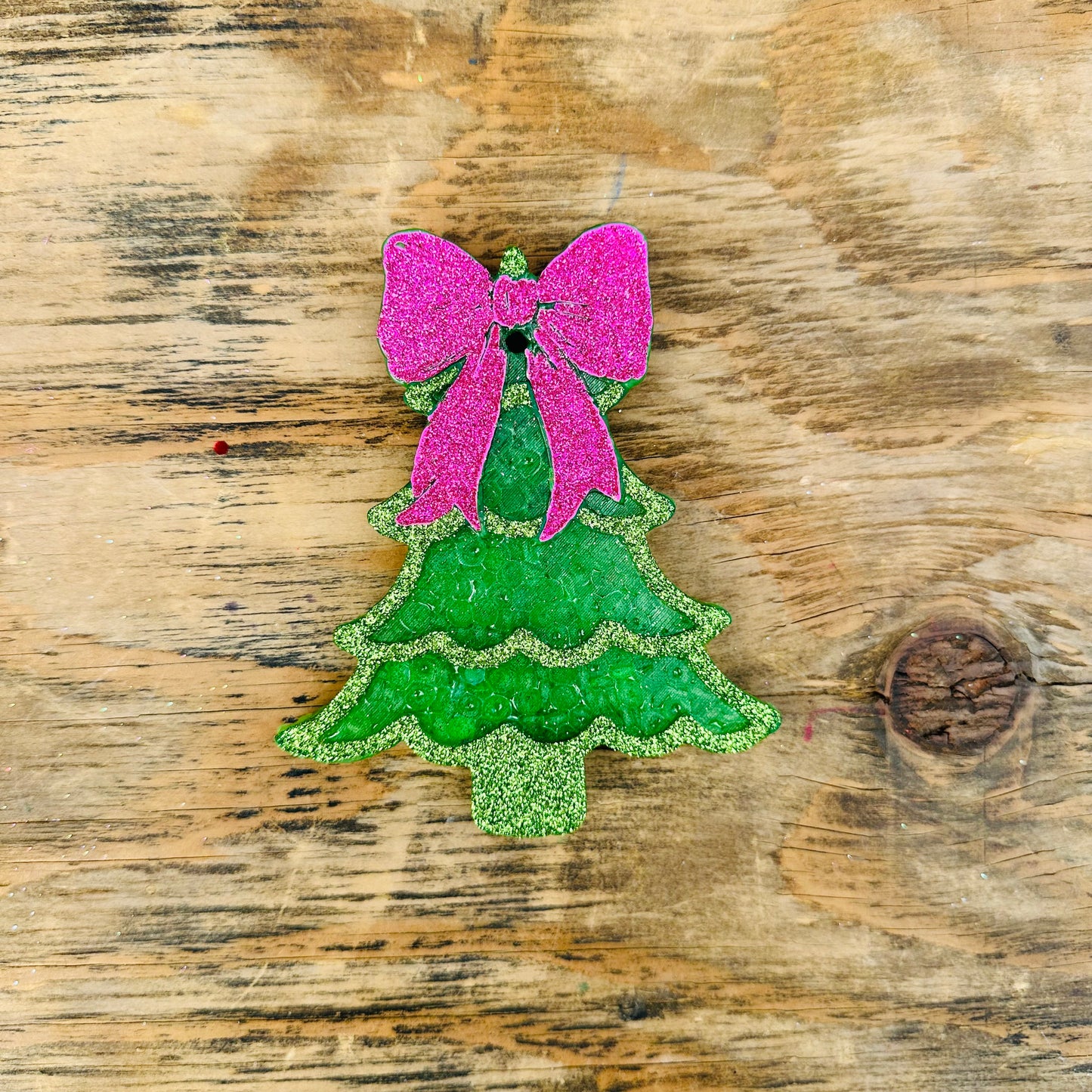 **PREORDER** Christmas Tree with a Bow Car Freshie