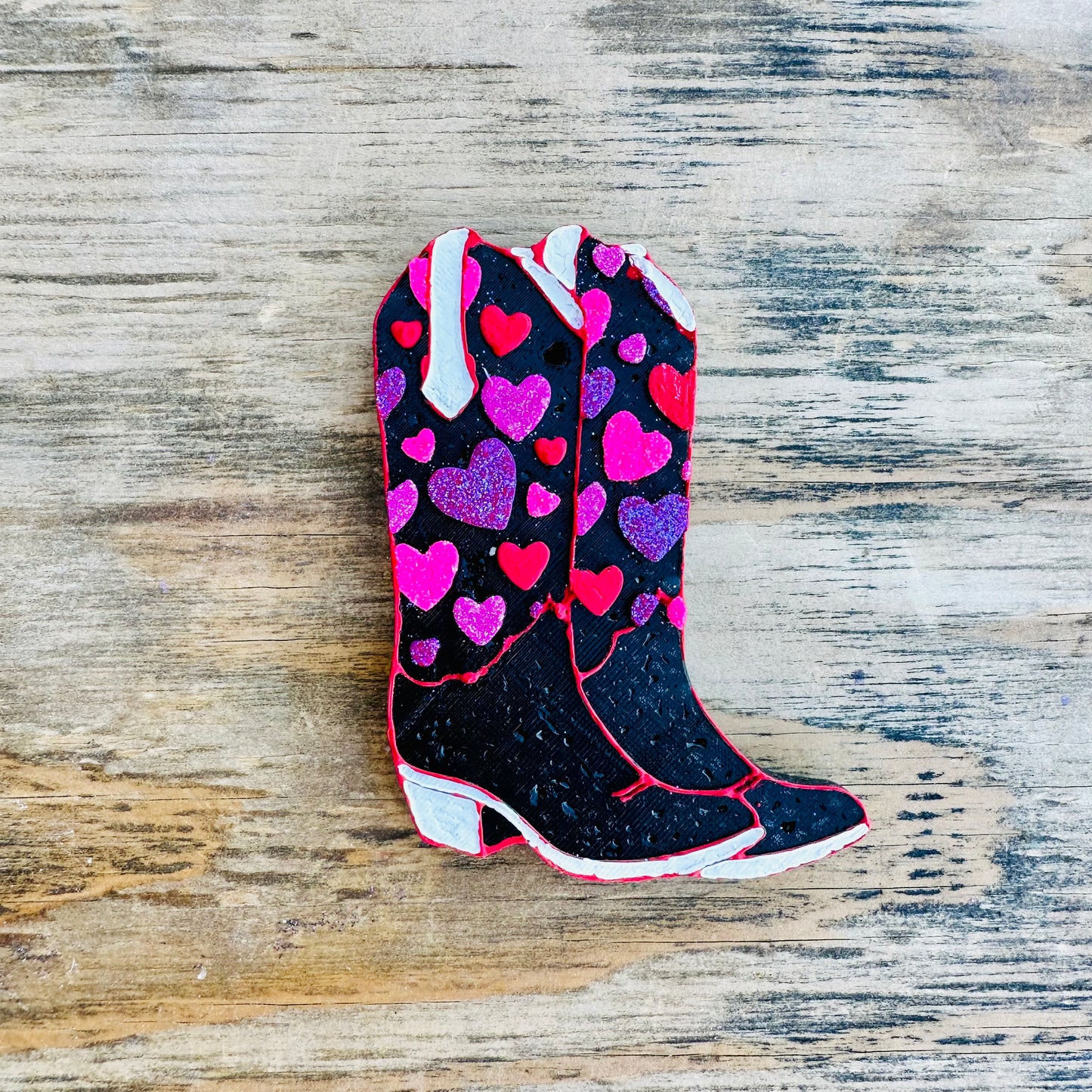 Boot with Hearts Car Freshie