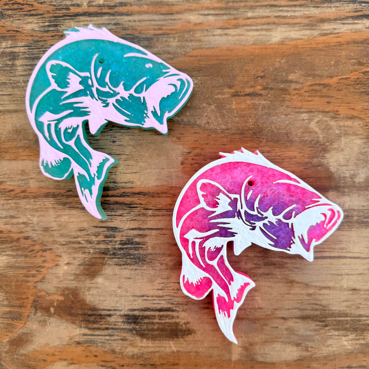 **Custom** Fun Color Bass Car Freshie