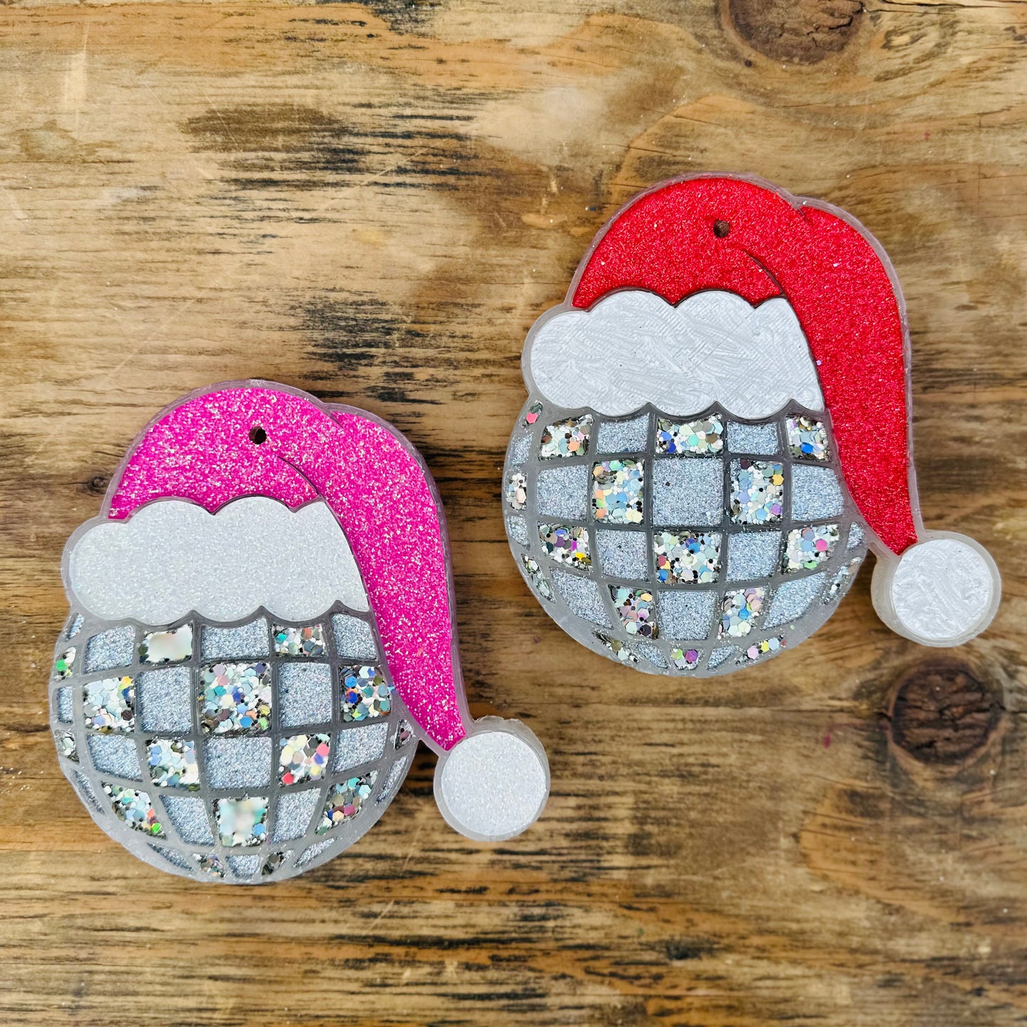 **PREORDER** Christmas Disco Ball with Santa Hat Car Freshie