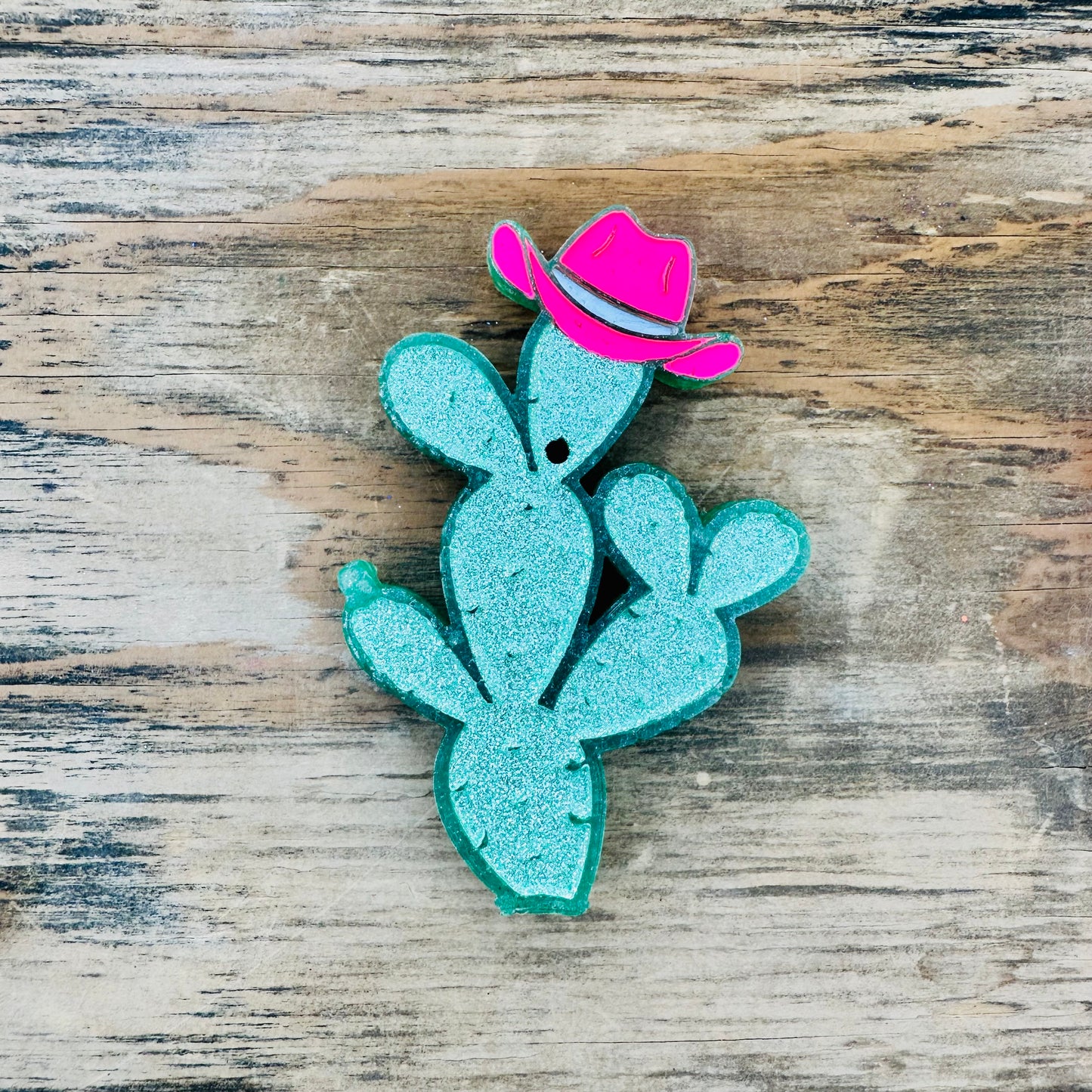 **Custom** Cactus with Cowboy Hat Car Freshie