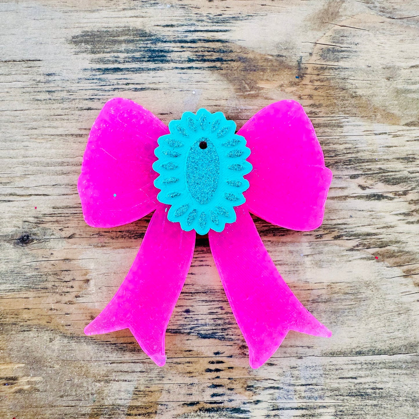 **Custom** Bow with Squash Blossom Car Freshie