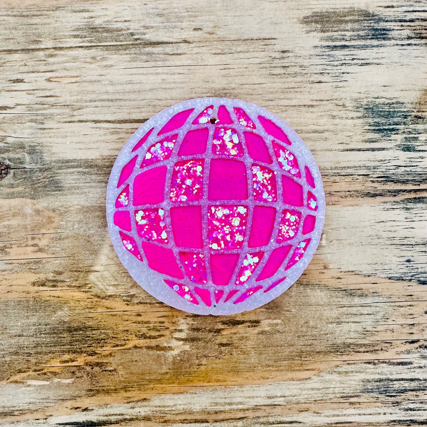 **Custom** Pink Disco Ball Car Freshie