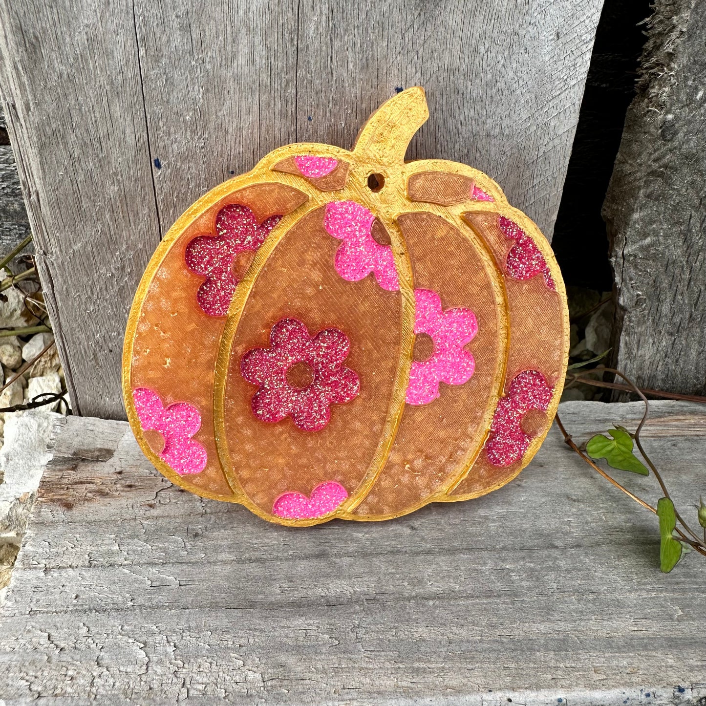 Fall Flower Pumpkin Car Freshie