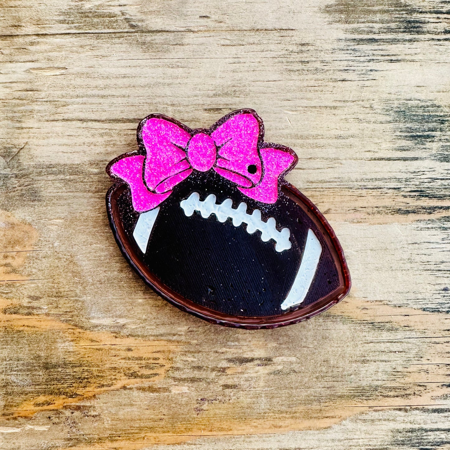 **Custom** Football with Bow Car Freshie