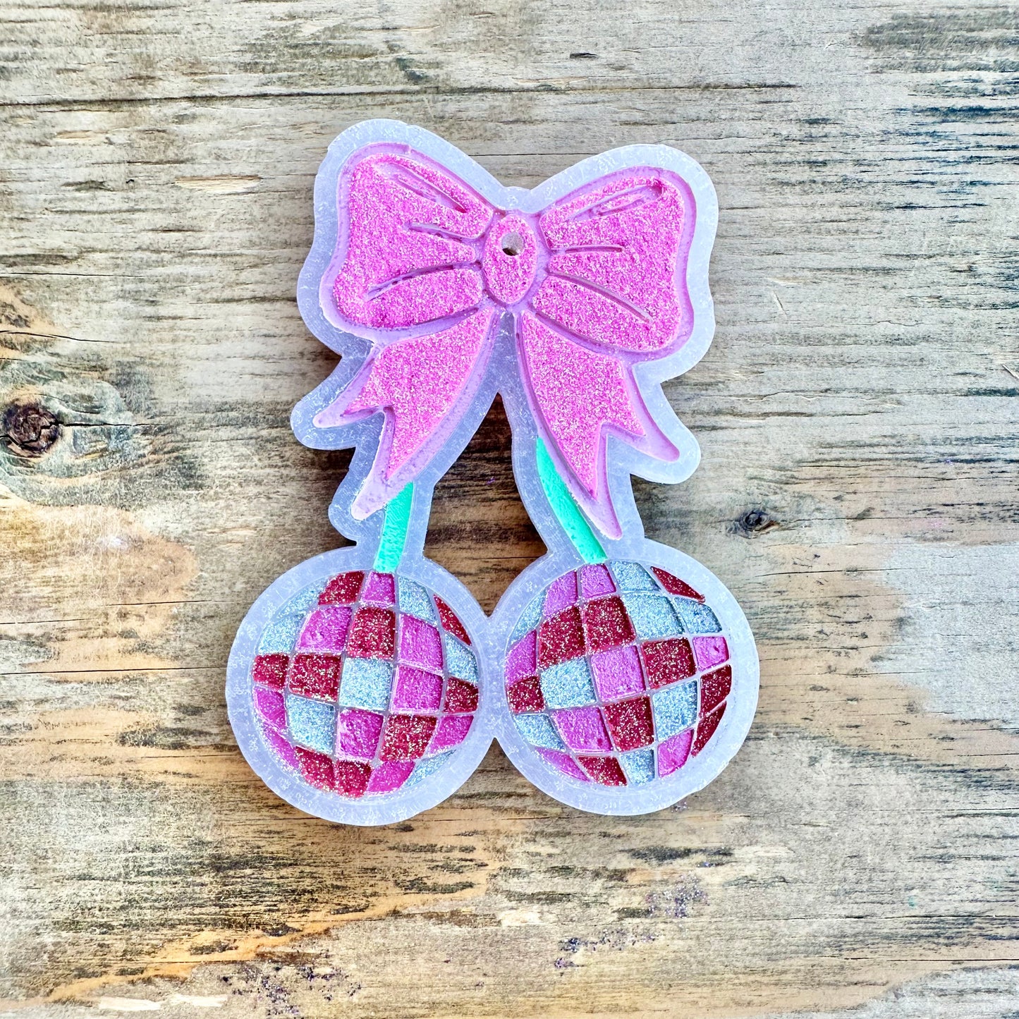 **Custom** Disco Cherries with Bow Car Freshie