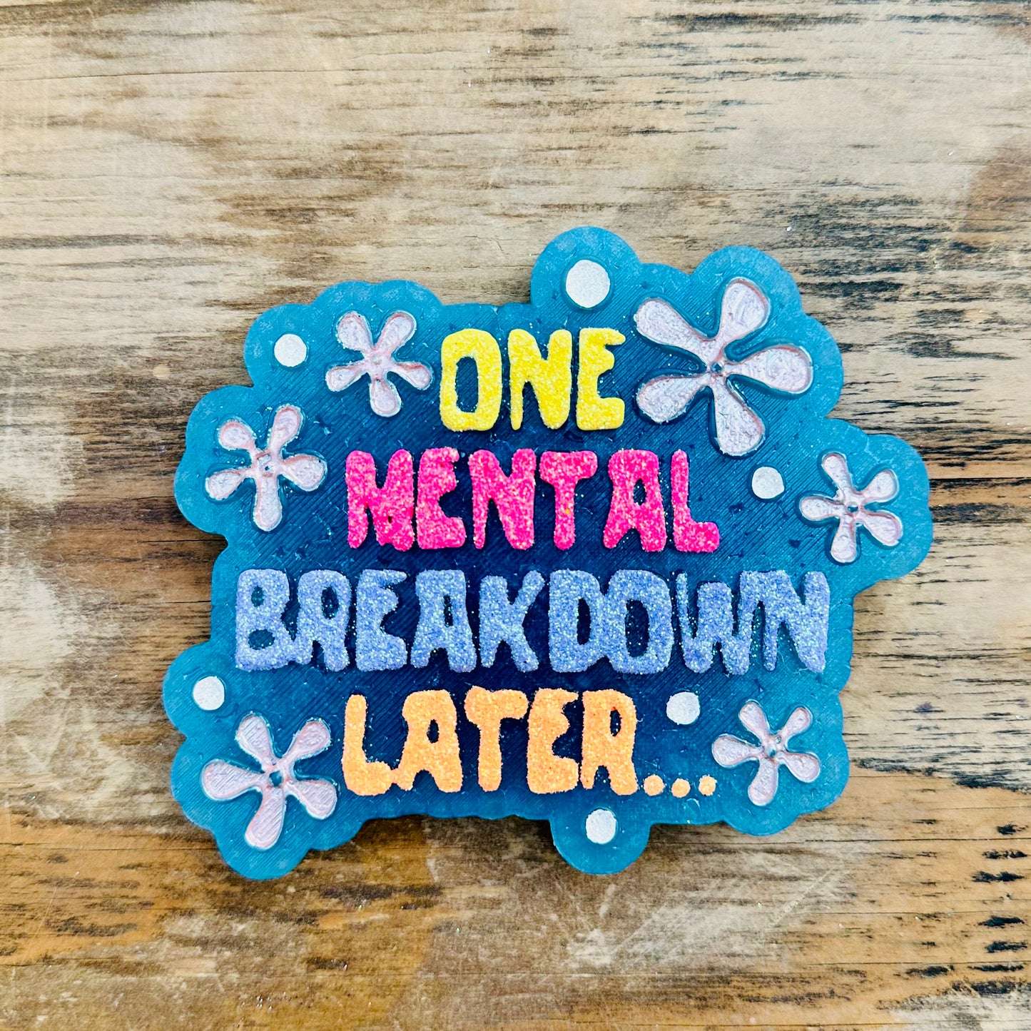 **Custom** “One Mental Breakdown Later” Raccoon Car Freshie
