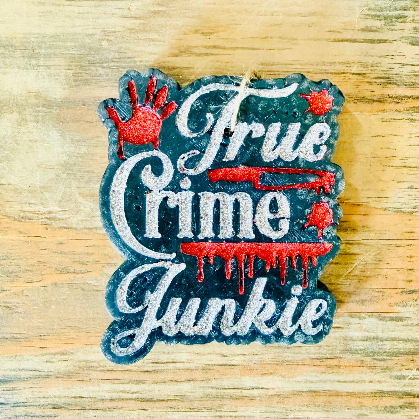 **Custom** True Crime Junkie Car Freshie