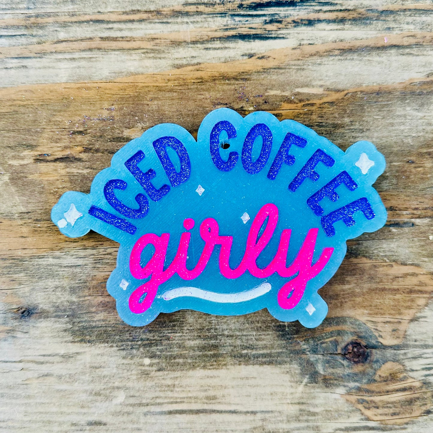 **Custom** “Iced Coffee Girly” Car Freshie