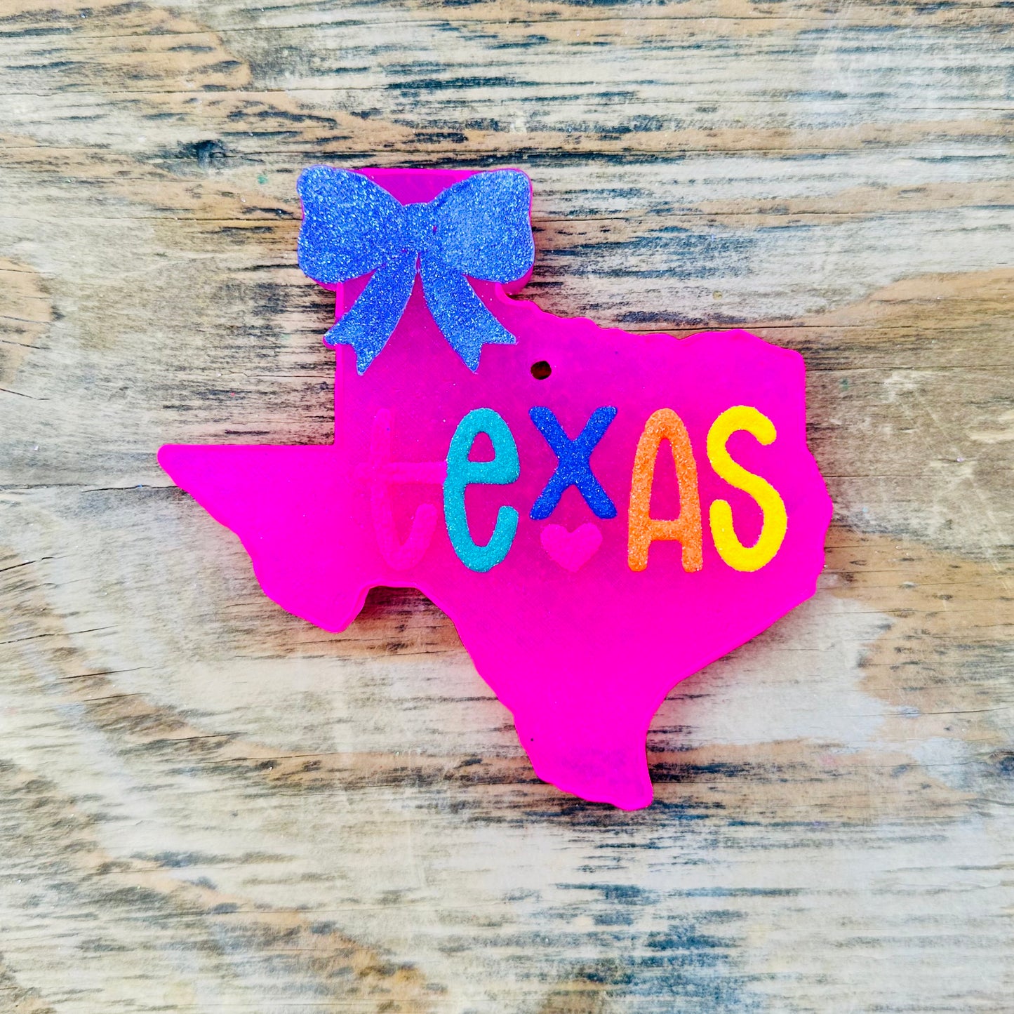 **Custom** Texas with Bow Car Freshie