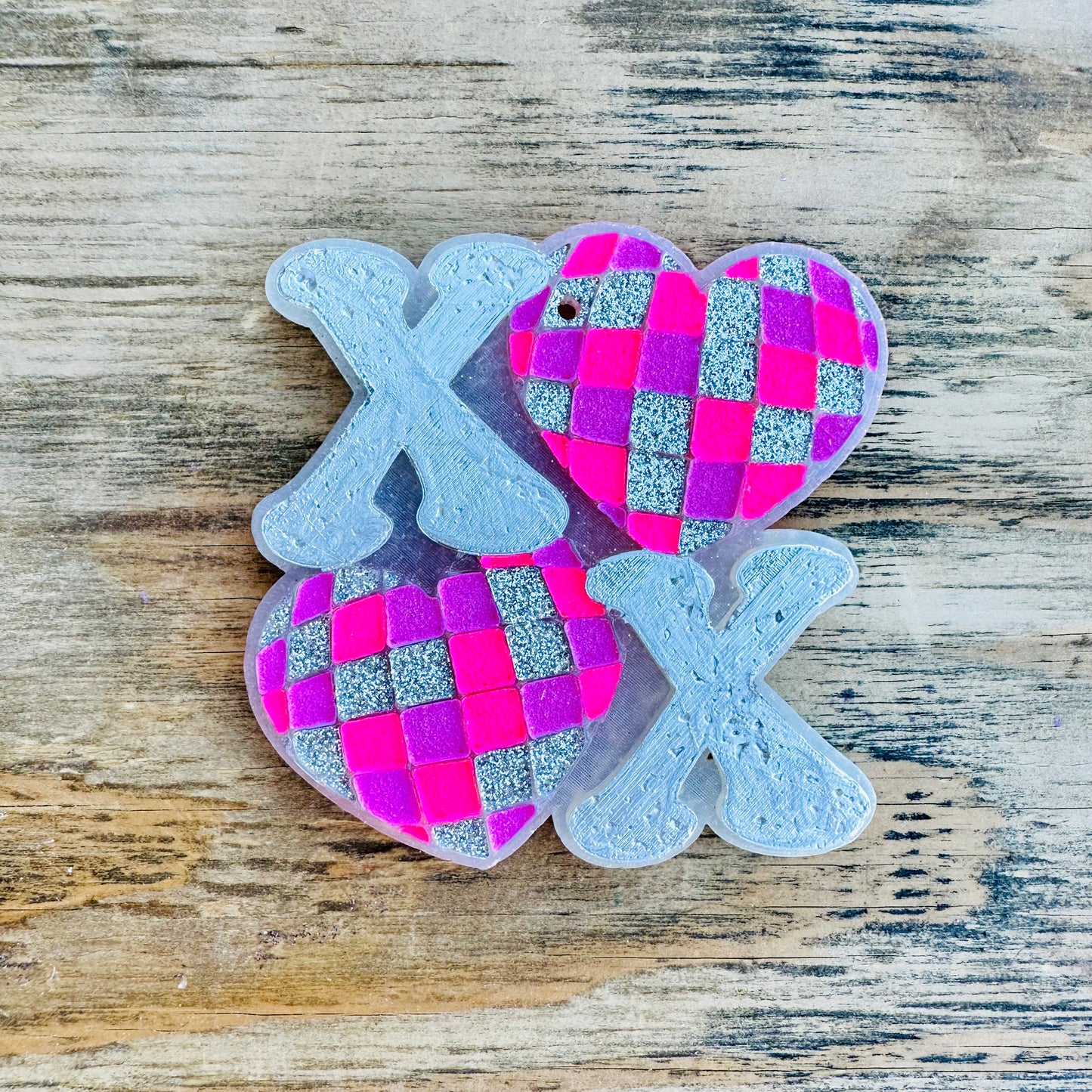 2026 Valentine XOXO Disco Heart Car Freshie
