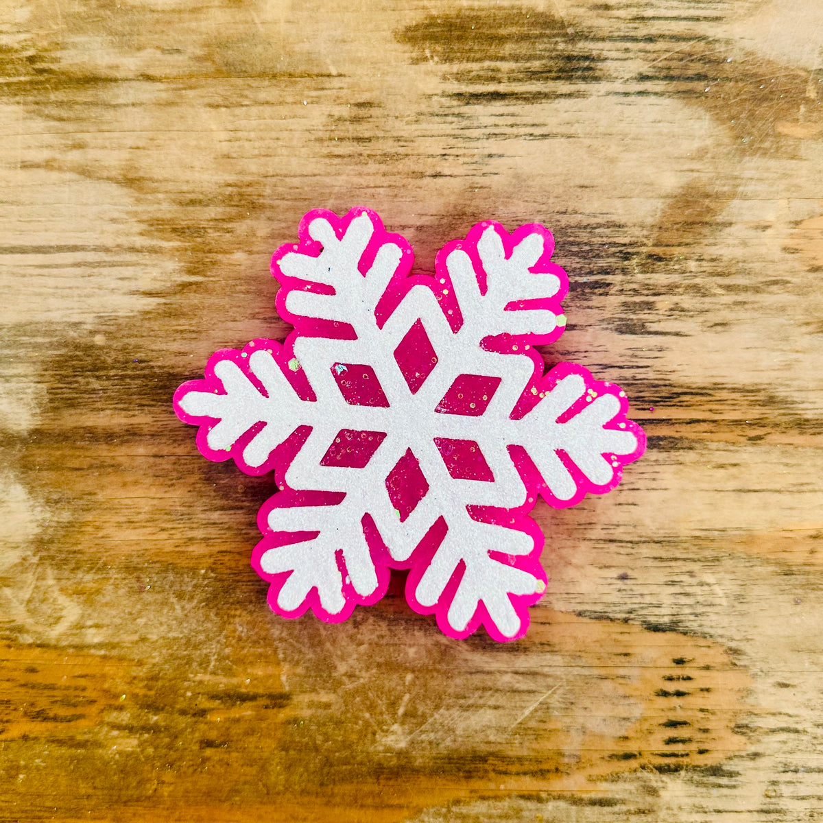 2026 Christmas Pink Snowflake Car Freshie