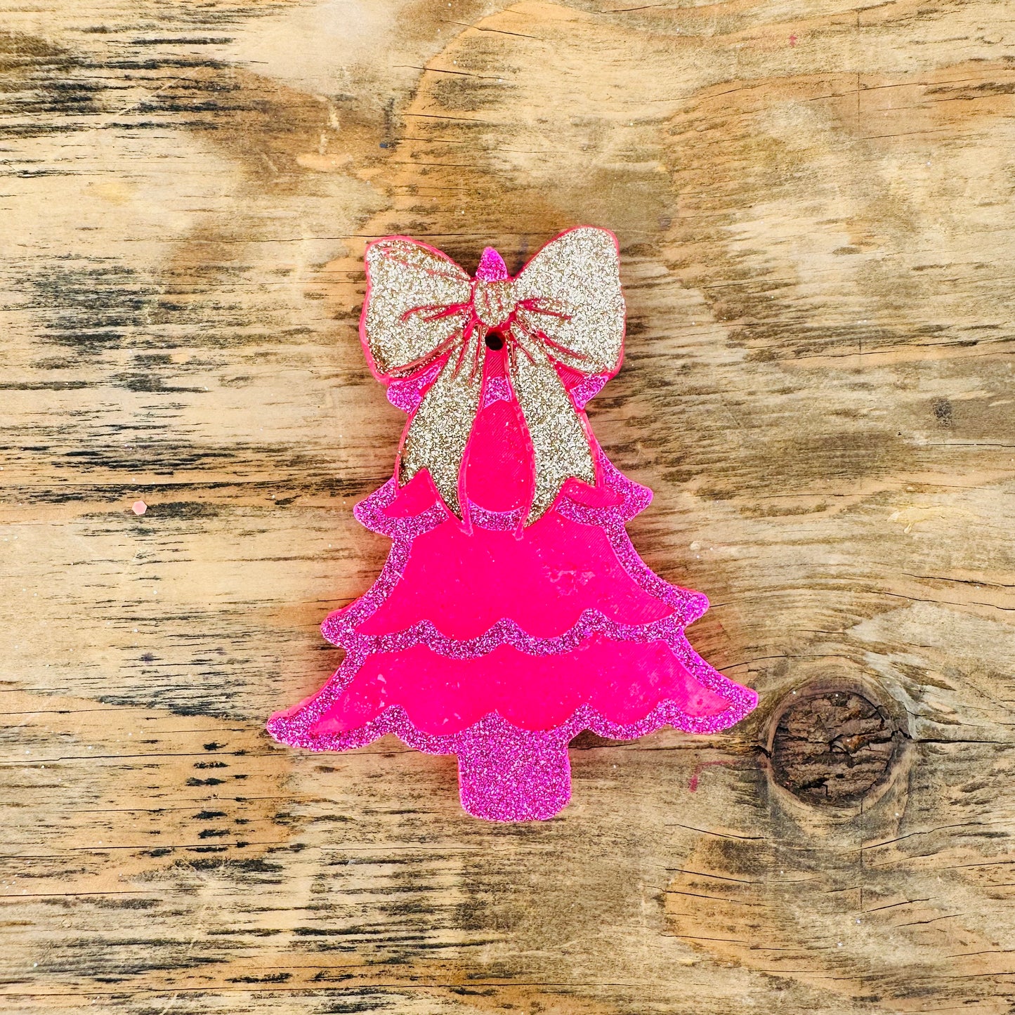 **PREORDER** Christmas Tree with a Bow Car Freshie