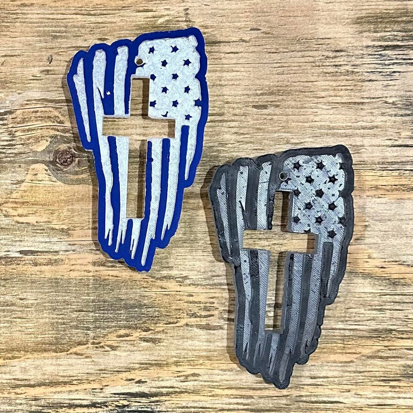 **CUSTOM** Men’s Flag with Cross Car Freshie