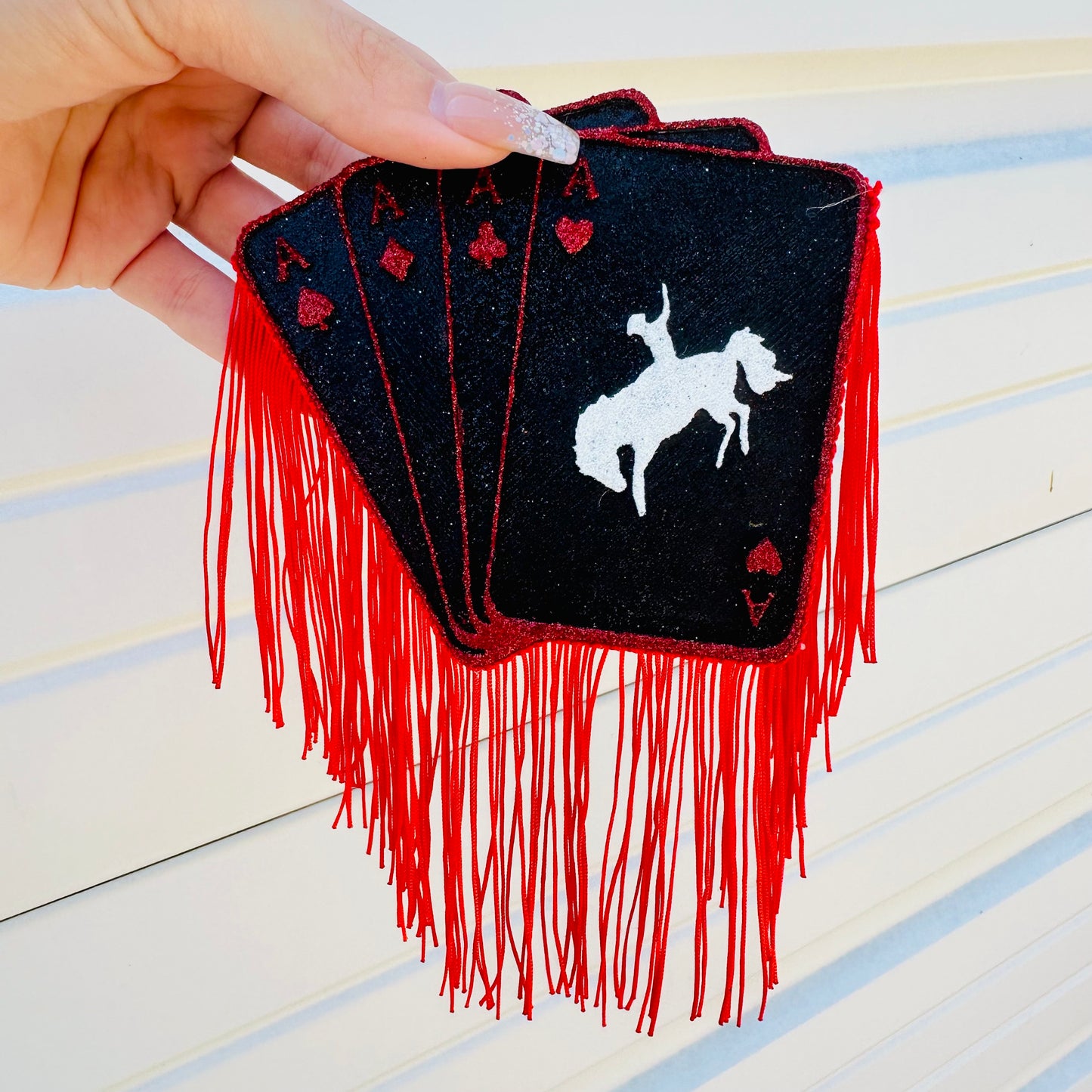 **Custom** Playing Cards with Fringe Car Freshie