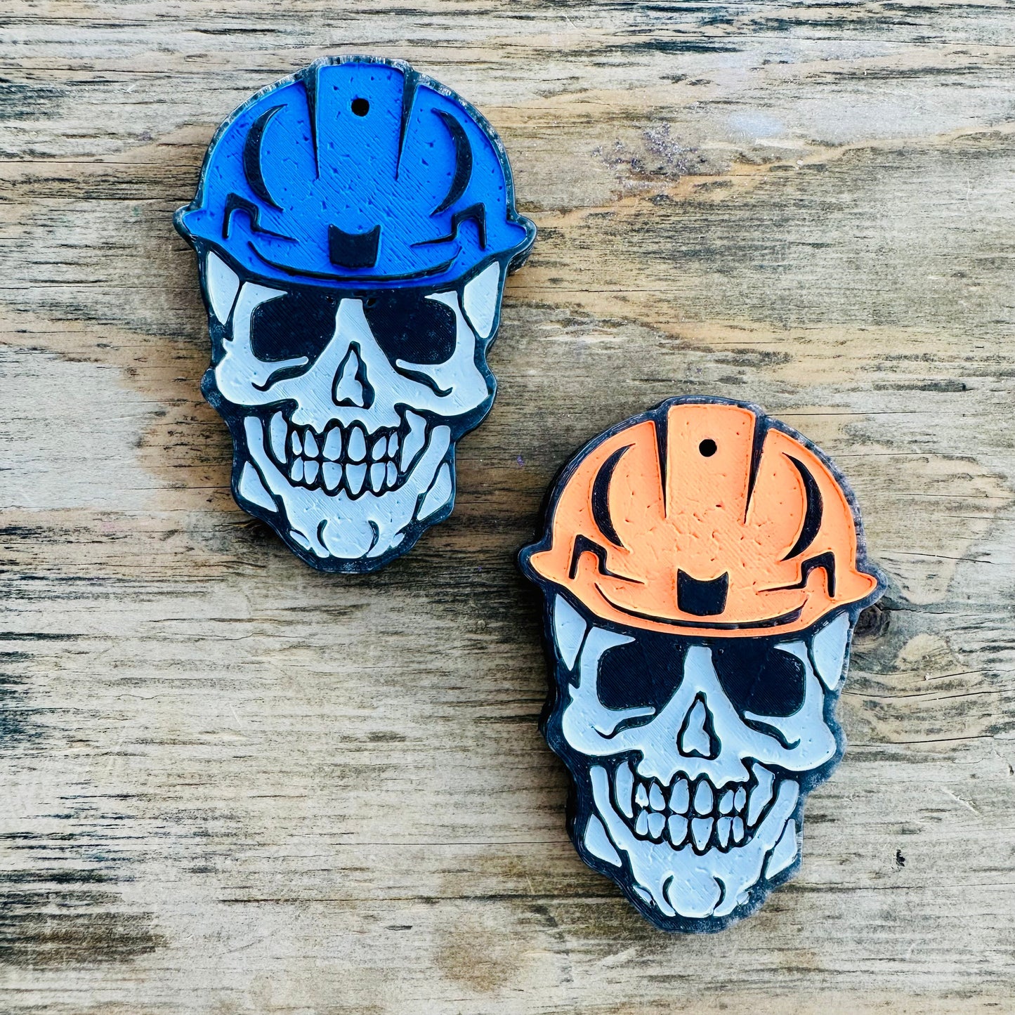 **Custom** Skeleton with Hard Hat Car Freshie
