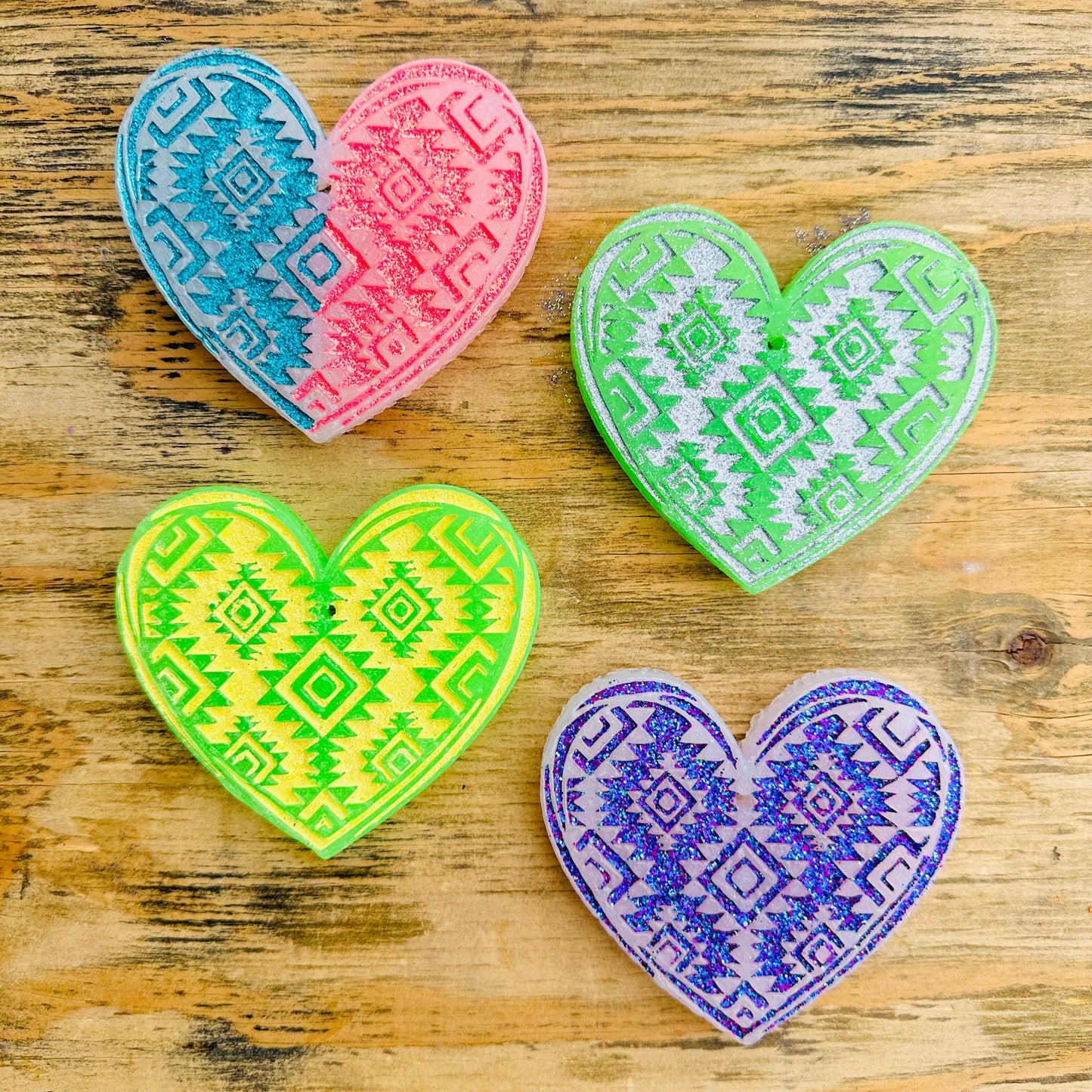 **Custom** Aztec Heart Car Freshie