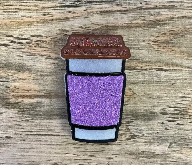 **Custom** Glitter Sleeve Coffee Cup Car Freshie