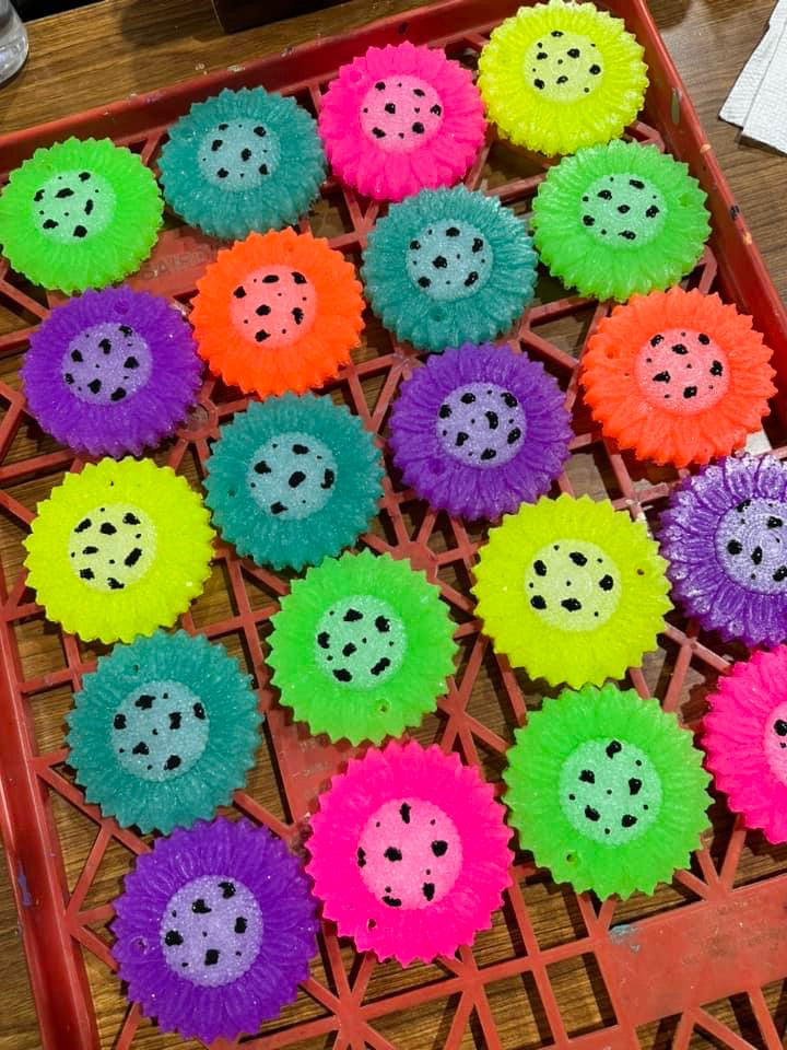 **Custom** Cow Print Vintage Flower Car Freshie