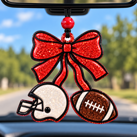 **Custom** Football Cherries with Bow Car Freshie