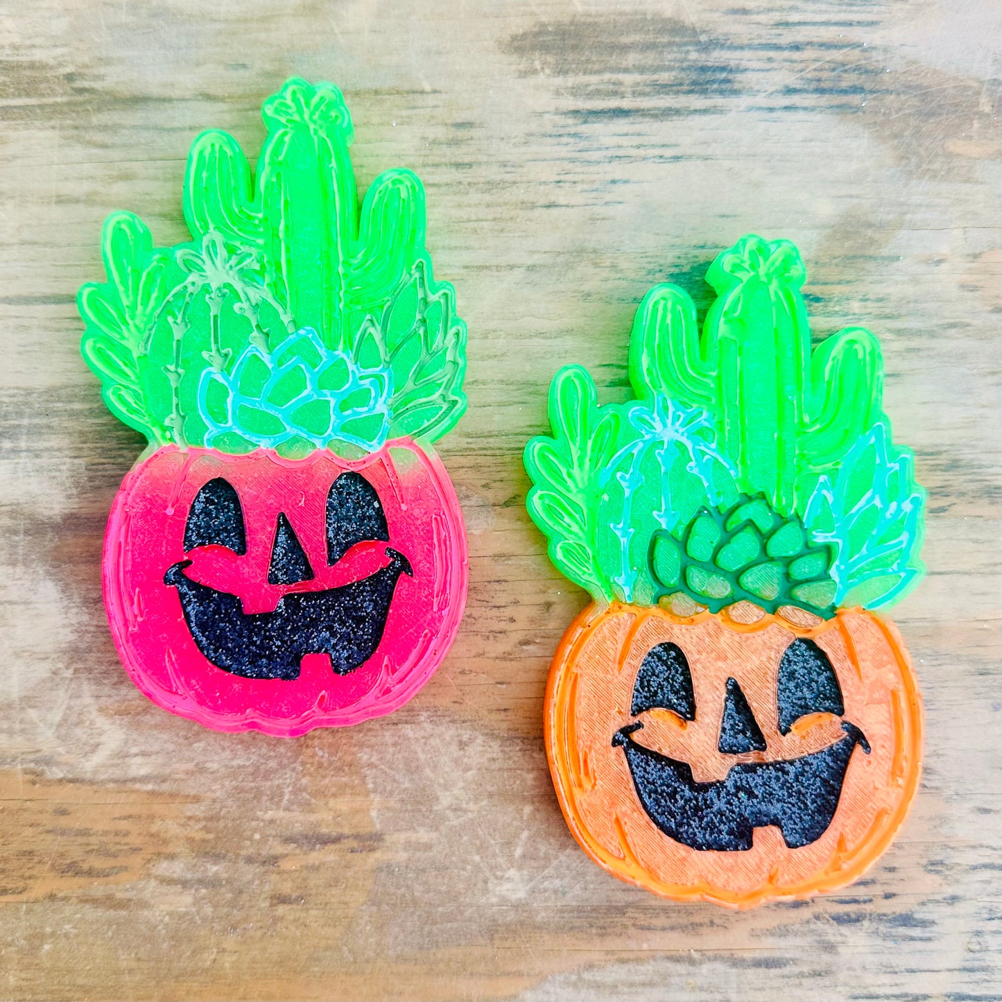 Halloween Succulent Jack-o-Lantern Car Freshie