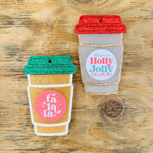 **PREORDER** Christmas Latte Cup Car Freshie