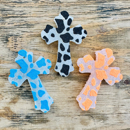 **Custom** Cow Print Cross Car Freshie