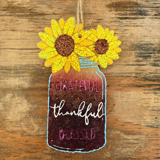 Fall Mason Jar Car Freshie