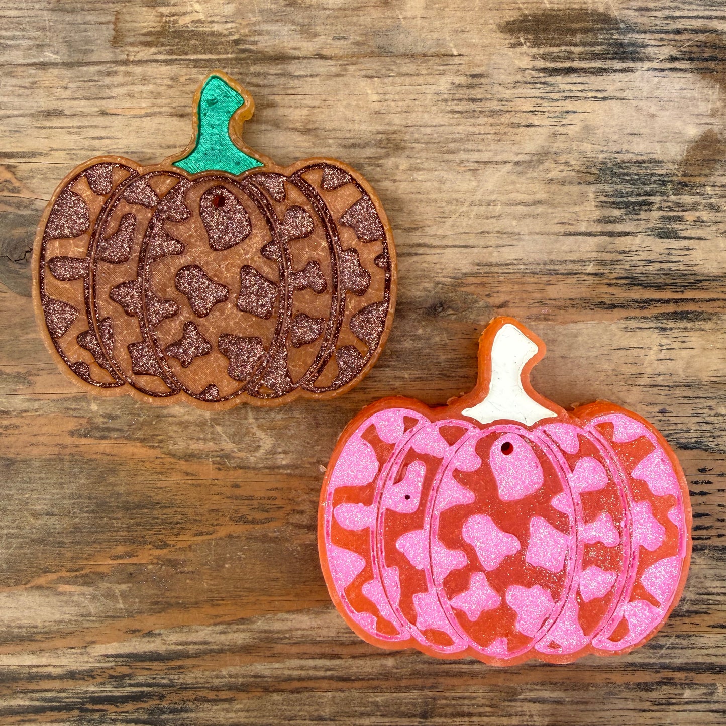Fall Cow Print Pumpkin Car Freshie