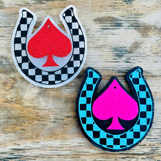 **Custom** Horseshoe Spade Car Freshie