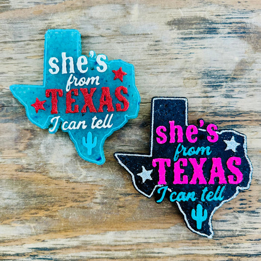 **Custom** “She’s from Texas” Car Freshie