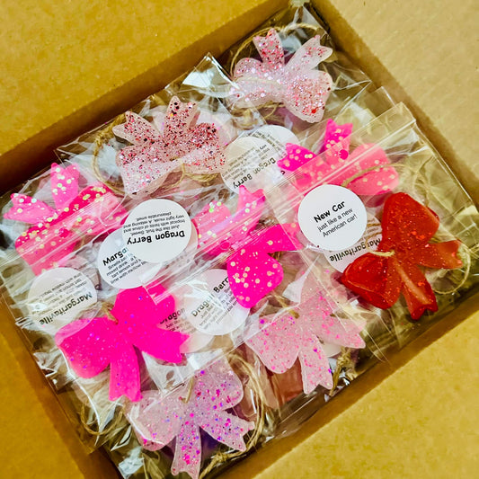 Valentines Mini Bow Car Freshie