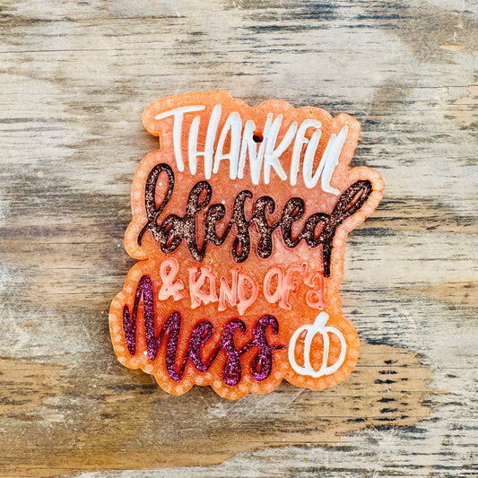 Fall “Thankful & Blessed” Car Freshie