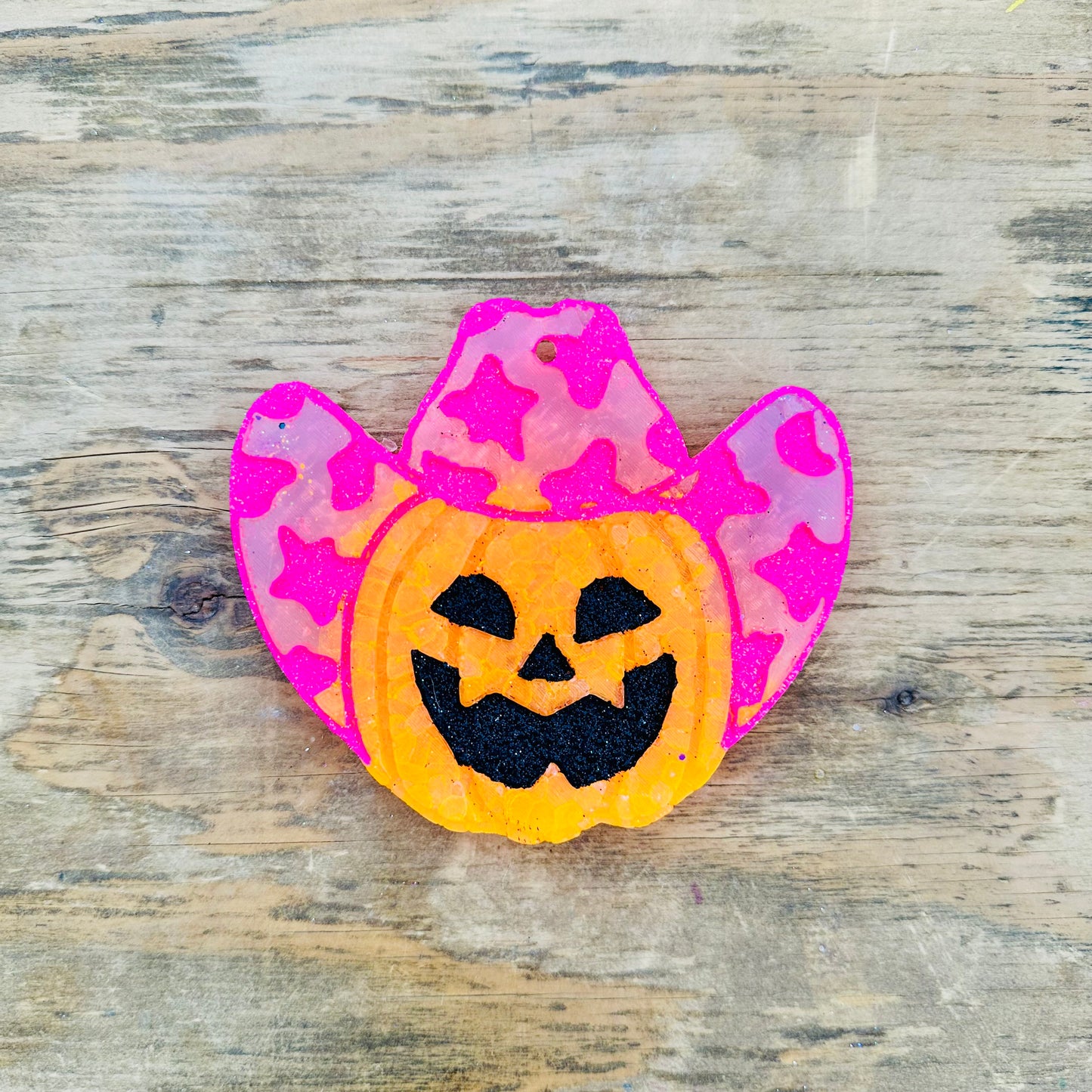 **Preorder** Halloween Jack-o-lantern with Cowboy Hat Car Freshie