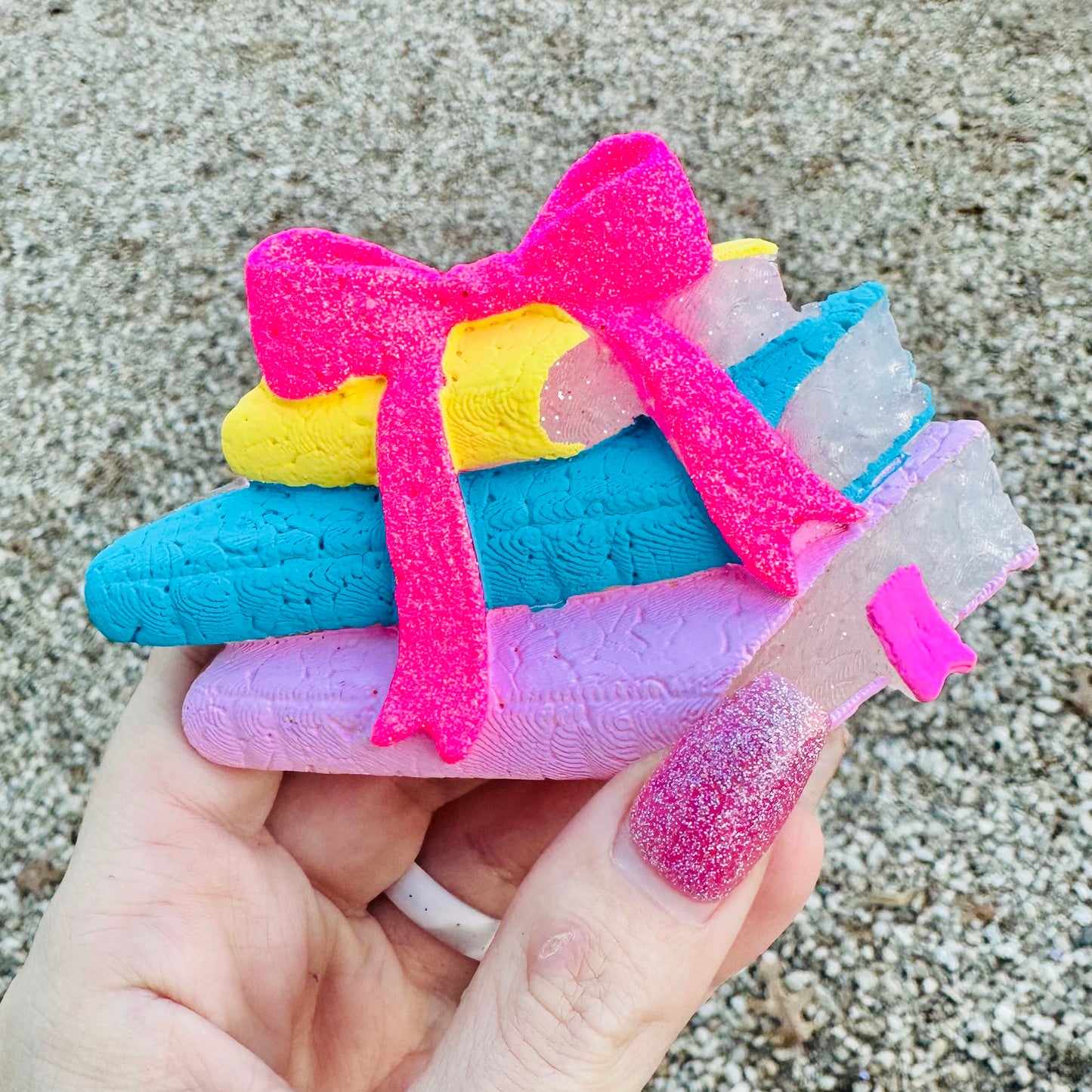 **Custom** 3D Books with Bow Car Freshie