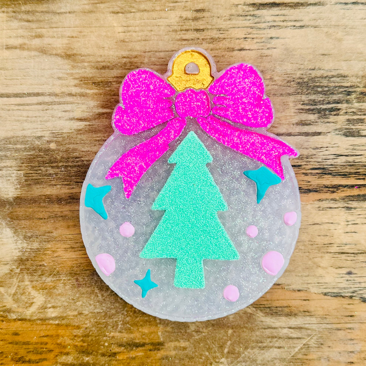 2026 Christmas Ornament with Bow Car Freshie