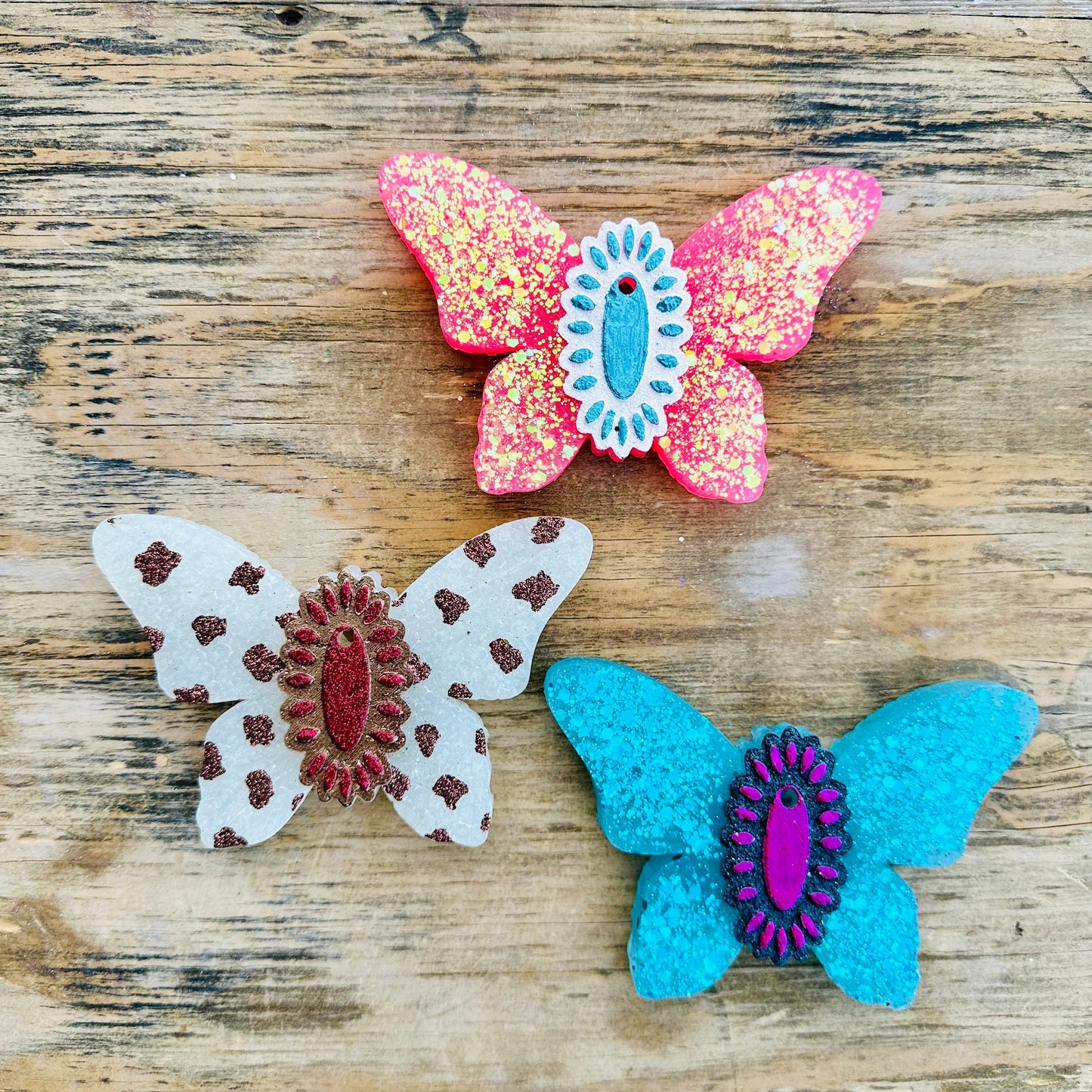 **Custom** Squash Blossom Butterfly Car Freshie