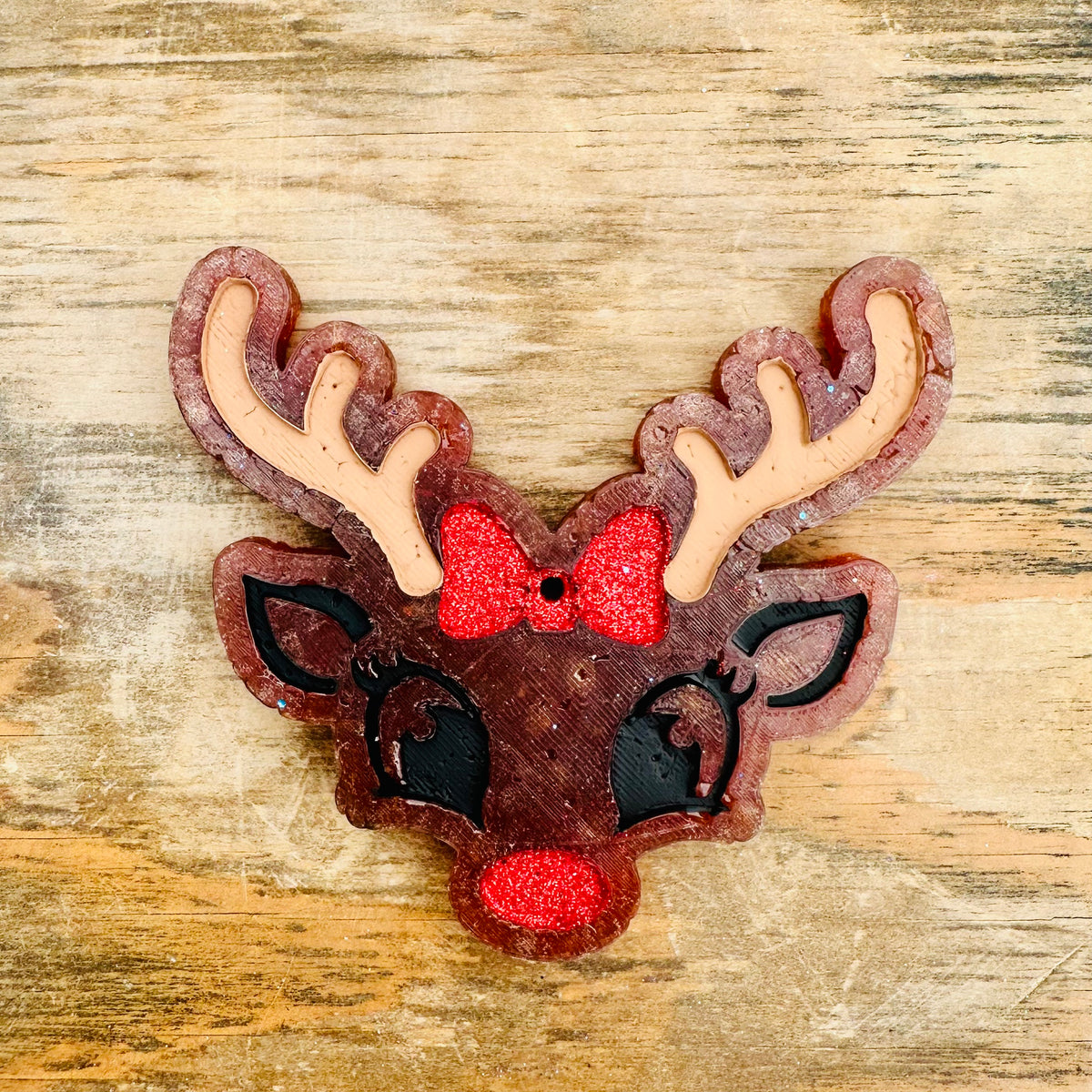 2026 Christmas Reindeer Face Car Freshie