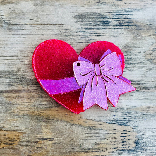 **PREORDER** Valentines Heart with Bow Car Freshie