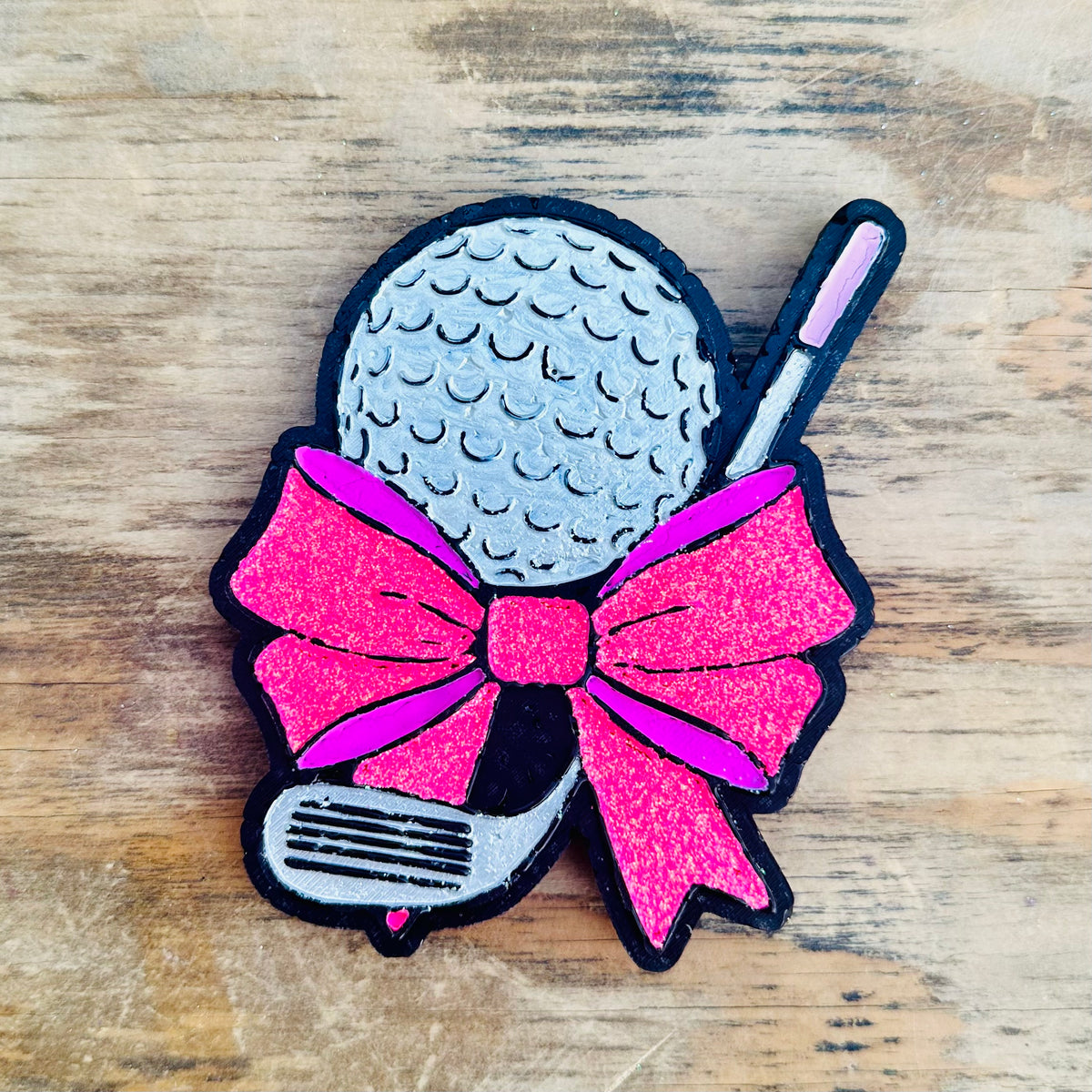 Golf with Bow Car Freshie