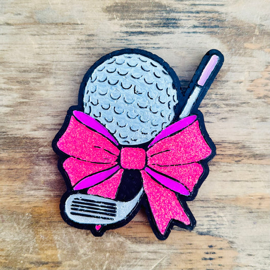 Golf with Bow Car Freshie