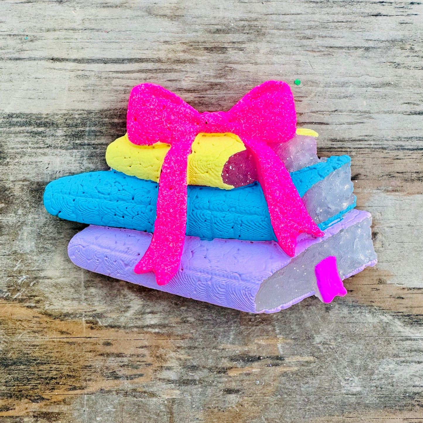 **Custom** 3D Books with Bow Car Freshie