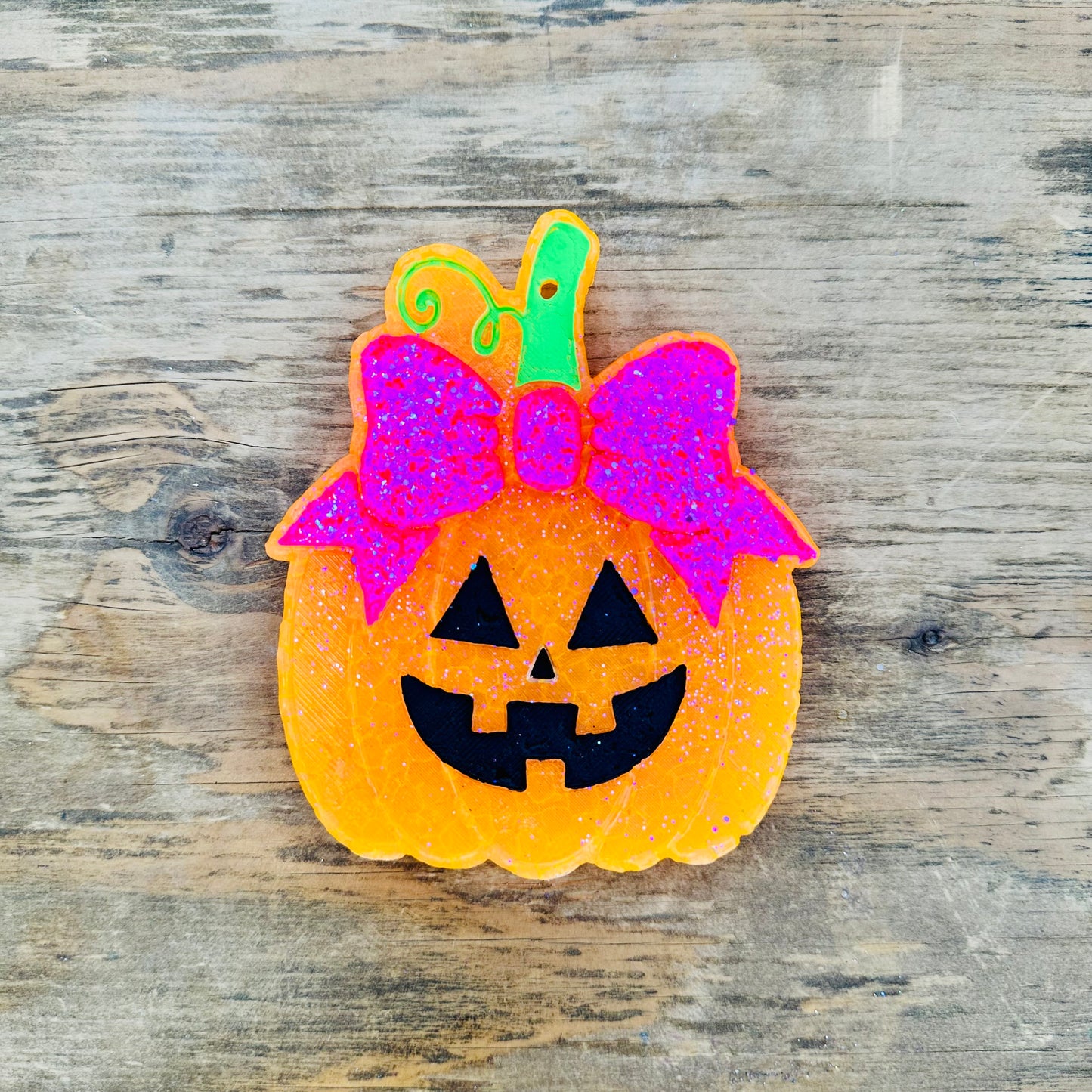 **Preorder** Halloween Jack-o-lantern with a Bow Car Freshie