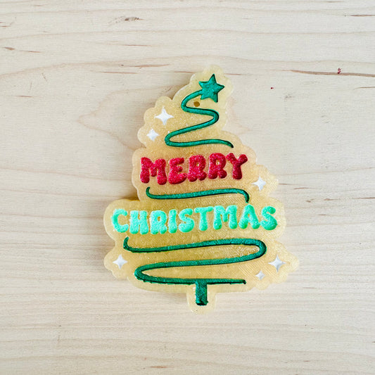 “Merry Christmas” Christmas Tree Car Freshie