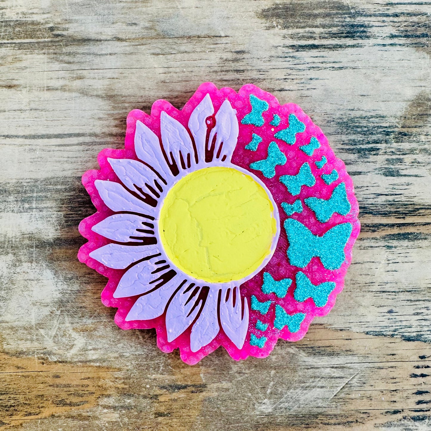 **Custom** Flower with Butterflies Car Freshie