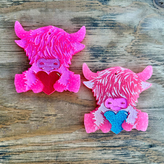 **PREORDER** Valentines Highland Cow Car Freshie