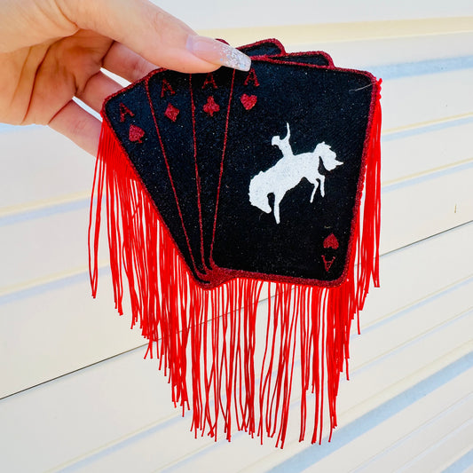 **Custom** Playing Cards with Fringe Car Freshie