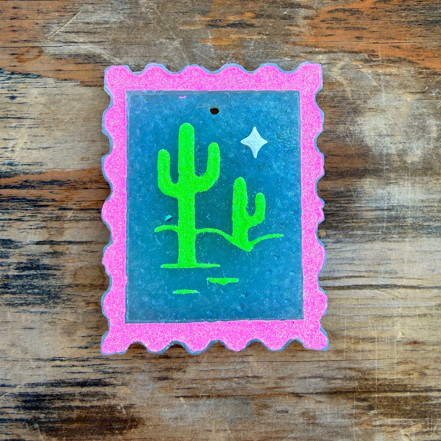 **Custom** Cactus Postage Stamp Car Freshie