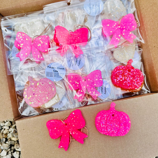 PINK OUT Mini Bow Car Freshie