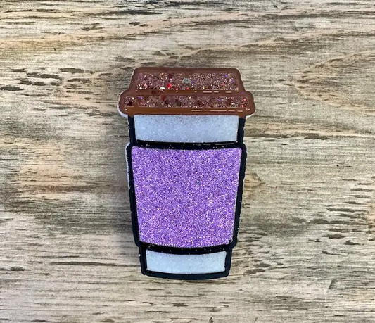 **Custom** Glitter Sleeve Coffee Cup Car Freshie